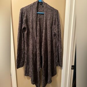 Barefoot Dreams  Cozy Black/ Brown Open-Front Cardigan Size L/XL